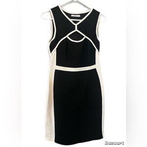 Bailey 44 black and white fitted pullover dress Size medium